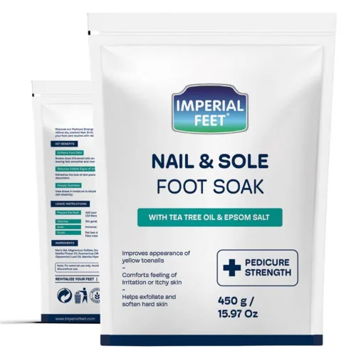Imperial Feet Epsom Salt Foot Soak (grado pedico): reparación de uñas de los pies, pie de atleta de hongos, suaviza callos, pies cansados y