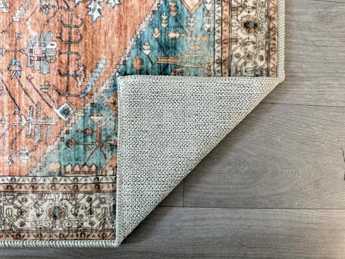 Miniatura 240 de GLN Rugs Traditional Collection - Alfombra de felpilla lavable a máquina, tradicional lavable, antideslizante, alfombra de felpilla de pelo corto