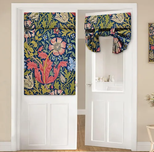 Miniatura 15 de Cortinas de puerta negras y rojas para ventanas de puerta, estampado de leopardo y cebra, cortinas de ventana para puerta de vidrio francesa