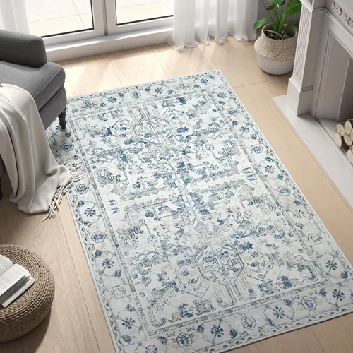 Miniatura 56 de jinchan Lima - Alfombra de pasillo lavable de 2 x 6 pies, antideslizante, de pelo corto, suave, ultrafina, alfombra envejecida para casa de campo