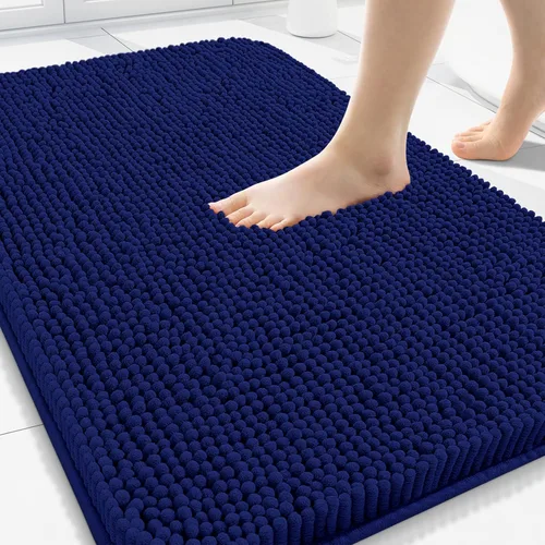 Miniatura 79 de Arotive Alfombras de baño de felpilla extrasuaves y absorbentes, de 24 x 16 pulgadas, lavables a máquina, parte trasera de goma antideslizante