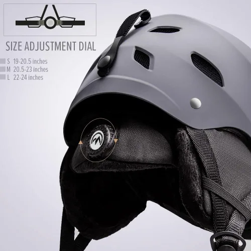 Miniatura 2 de OutdoorMaster Kelvin - Casco de esquí y snowboard para hombres, mujeres y jóvenes Gris