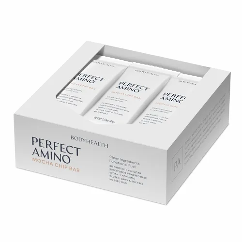 Miniatura 10 de BodyHealth PerfectAmino Bar – Snack energético con proteínas de 10g, MCTs vegetales, mezcla de superalimentos, sin OMG, sin gluten, lácteos ni soja