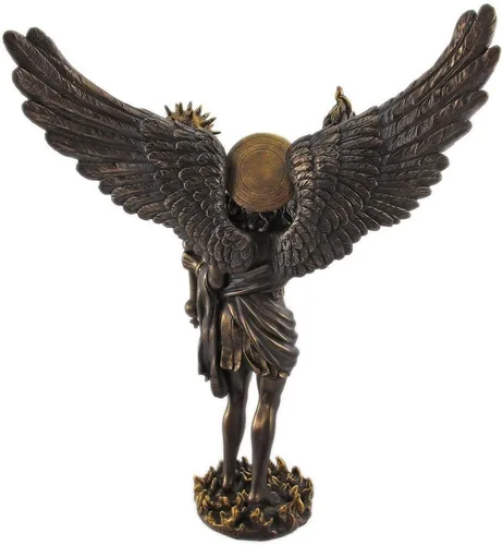 Miniatura 2 de Pacific Giftware PTC - Figura de estatua religiosa de resina de Arcángel Uriel con lanza de 12.75 pulgadas