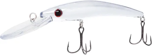 Bill Lewis Señuelo de pesca sin labios, realista, de arrastre preciso para lucioperca Cromo en blanco