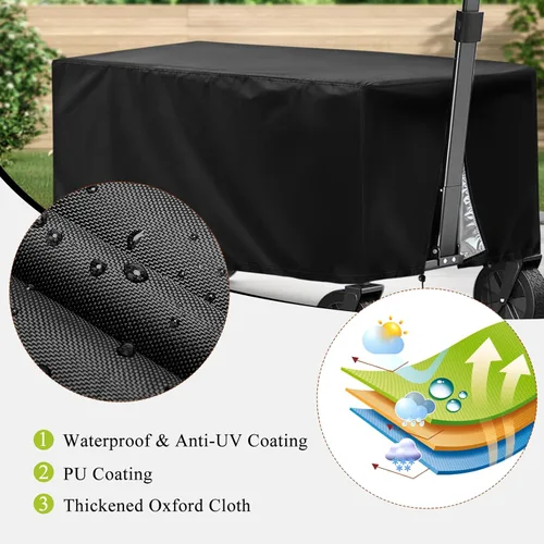 Miniatura 3 de TheElves Funda Plegable para Carro, Fundas para Carro de Jardín al Aire Libre, Fundas Resistente, Impermeable, a Prueba de Viento y Polvo