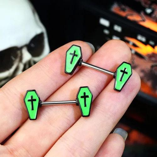 Miniatura 4 de Jewseen Piercing de pezón para pezón para pezón 049oz para mujer piercing para el cuerpo para Halloween