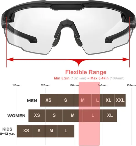 Miniatura 6 de HTS HUNTERSKY Gafas de tiro tácticas balísticas ANSI Z87+UV400 gafas protectoras Diadema negra con lentes multicolor