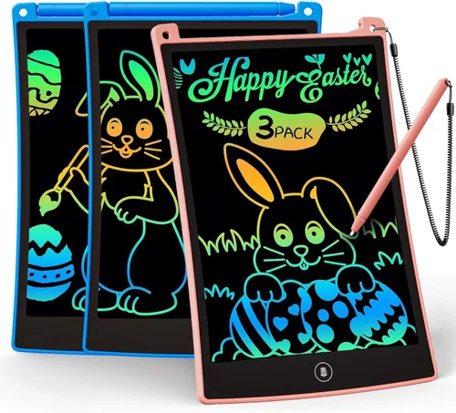 Miniatura 11 de KOKODI Juguetes para niñas y niños de 3, 4, 5, 6 años, tableta de escritura LCD reutilizable de 10 pulgadas, colorida, para garabatos, almohadilla