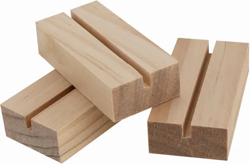 Miniatura 4 de KEILEOHO 30 soportes de madera para números de mesa, soporte para tarjetas de mesa, soporte de números de mesas de madera, soportes de tarjetas