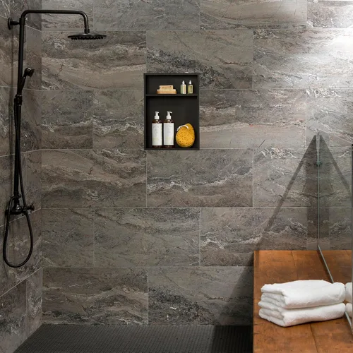 Miniatura 3 de Muestra de bañera y ducha envolvente de azulejos Palisade de 4.5 x 11 pulgadas en mármol español