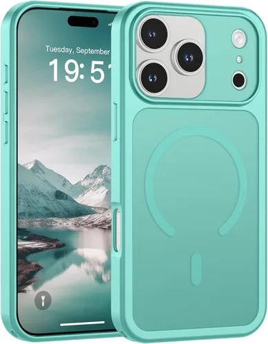 Miniatura 60 de SUPFINE Funda magnética para iPhone 11 Pro Max (compatible con MagSafe) (protección contra caídas de grado militar), delgada, translúcida mate, a