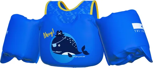 Miniatura 15 de Dark Lightning Chaleco de natación para niños de 2, 3, 4, 5, 6 y 7 años, flotadores para niños pequeños con alas de brazo de 30 a 50 libras, chaleco