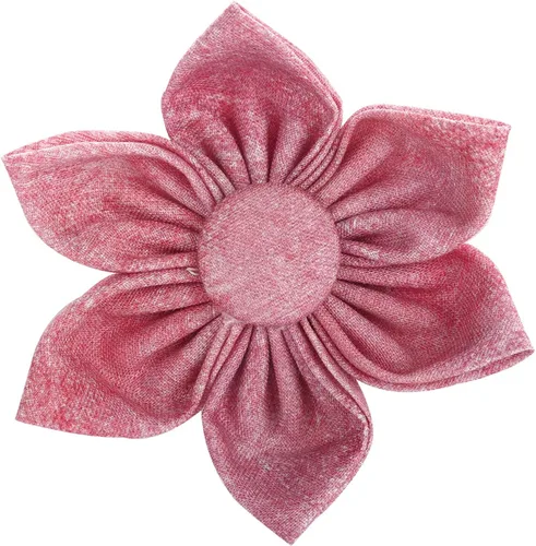 Miniatura 4 de Elegant little tail - Collar rosa para perras con flor, collar ajustable para mascotas con regalo de flores, collares para perros medianos