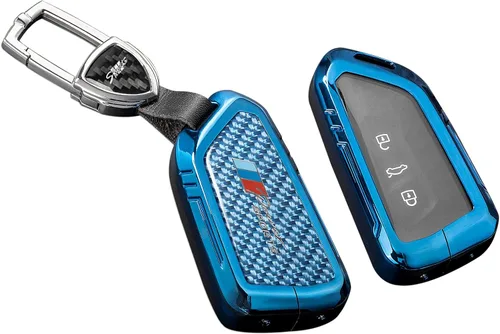 Miniatura 15 de Funda para llavero Honda con llavero, protección de aleación de zinc de fibra de carbono real compatible con 2022 2023 Accord Civic HR-V CR-V Pilot