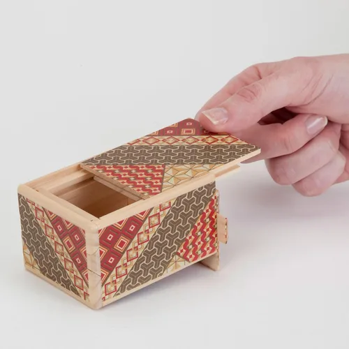 Miniatura 4 de Bits and Pieces - Caja de rompecabezas Secret Puzzle Box detallada de mosaico - Solución en 7 pasos - Caja de rompecabezas de madera para guardar