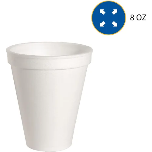 Miniatura 10 de Vaso Genuine Joe de poliestireno para bebidas frías y calientes, color blanco, GJO58554, Blanco, 1000