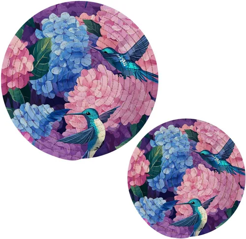 Miniatura 20 de Salvamanteles de flores de amapola otoñal para platos calientes, ollas y sartenes, salvamanteles tejidos de algodón, redondo, grande, decoración