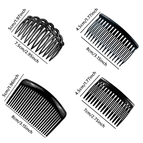 Miniatura 4 de REDANHA Peine para el cabello, 24 piezas, de plástico ligero, 11/15/16/25, peine de dientes para mujeres y niñas, accesorios de peinado, peines