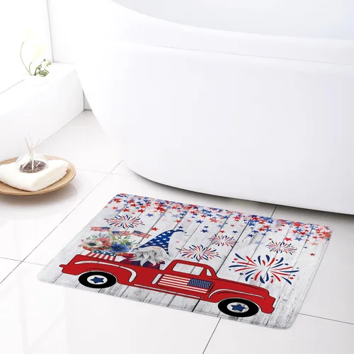 Miniatura 11 de LB Alfombra de baño de flores bohemias, alfombra de baño antideslizante con estampado floral bohemio morado y negro, espuma viscoelástica suave