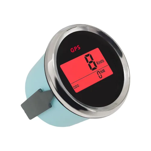 Miniatura 2 de ELING Velocímetro digital GPS para automóvil, de 2 pulgadas, 0-999 KM/H, MPH, kit de medidor de nudo, ODO con retroiluminación roja, 12 V, 24 V