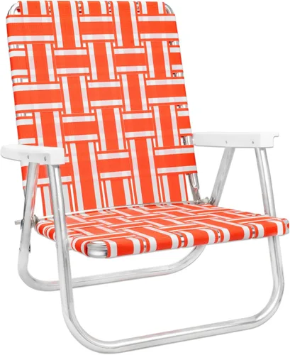 Miniatura 20 de Silla de césped USA plegable de aluminio para patio al aire libre Sillas con correas resistentes para camping, deportes, playa, jardín