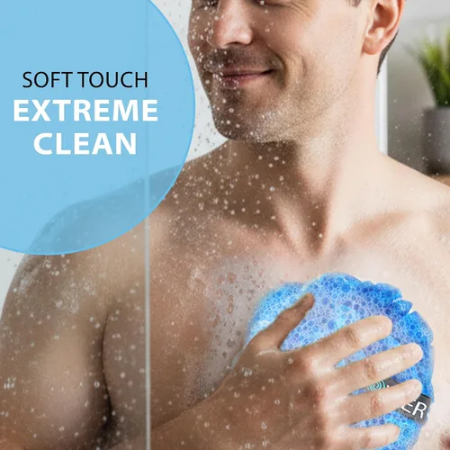 Miniatura 3 de SHOWER BOUQUET Esponja de baño de lufa XL Swirl-Deep-Deep-4-Pack/ Extra Grande 2.65 oz de malla suave Luffa Loofa Lufa Lufa Puff Set/Exfoliante