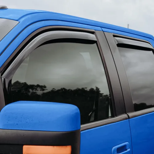 Miniatura 5 de Goodyear Deflectores de ventana inastillables en el canal para camiones Ford F-150 2009-2014 SuperCrew, protectores de lluvia, viseras de ventana