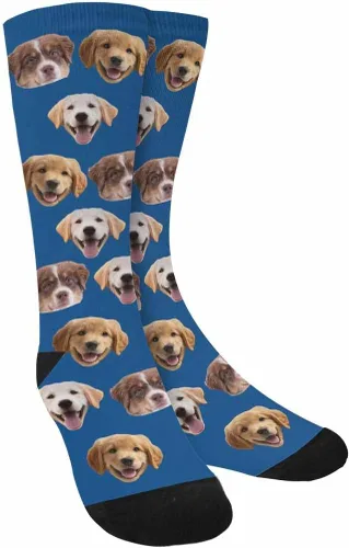 Miniatura 89 de Artsadd Calcetines personalizados para mujeres y hombres, amantes de los perros y gatos, regalos divertidos unisex personalizados
