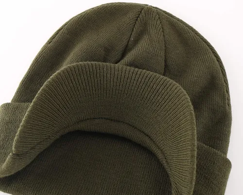 Miniatura 59 de Home Prefer - Gorro de invierno para hombre con visera, cálida y doble punto.