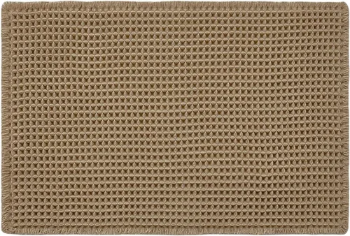 Miniatura 9 de Triohero Tapete de baño con diseño de gofre, tapete de baño pequeño y bohemio, antideslizante, lavable, ultra suave, súper absorbente, de secado