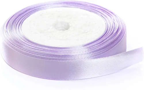 Cinta de tela de satén de color liso Morado claro