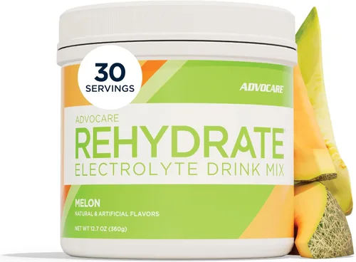 AdvoCare Rehydrate - Mezcla de bebida con electrolitos - Incluye magnesio, sodio, potasio y calcio - Antioxidante y fortificado con aminoácidos -