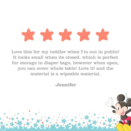Miniatura 5 de Disney Baby by J.L. Childress - Cambiador portátil de cuerpo completo para bebé, Mickey Black, 19 x 30 pulgadas (paquete de 1)