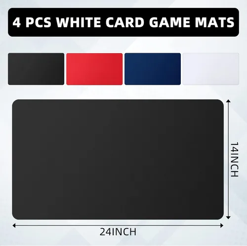 Miniatura 2 de Yexiya 4 piezas de tapetes para juegos de cartas de 14 x 24 pulgadas, tapetes de sublimación en blanco, tapetes para cartas lisas