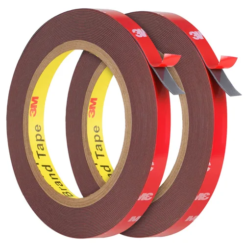 Miniatura 8 de Cinta adhesiva de doble cara resistente, cinta de espuma de montaje impermeable, 33 pies de largo, 0.4 pulgadas de ancho, cinta adhesiva fuerte