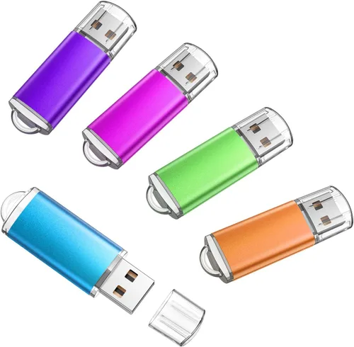 Miniatura 9 de K&ZZ Paquete de 5 unidades flash USB de 64 GB de 64 GB USB 2.0 Thumb Drive Gig Zip Drive Stick 64G Flash Memory Stick Jump Drives para PC portátil