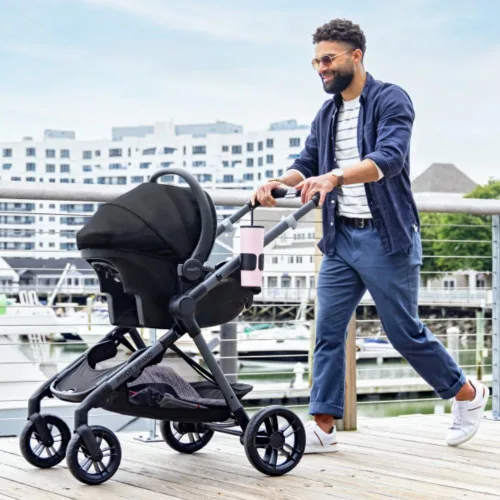 Miniatura 6 de Sistema de transporte modular Evenflo Pivot Xpand con asiento de coche para bebé LiteMax (Negro Ayrshire)