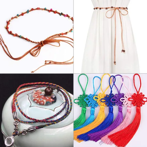 Miniatura 7 de PH PandaHall 600 yardas de 0.031 in de nailon para cuentas de hilo de cuerda de nudo chino Kumihimo hilo de macramé, cordón de cuerda para macramé