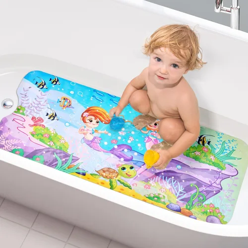 Miniatura 9 de Vannokor Tapetes para Bañera para Baño 27x14 Pulgadas, Tapete de Baño para Bañera se Siente Genial en Pies Cansados, Amigable Lavable a Máquina