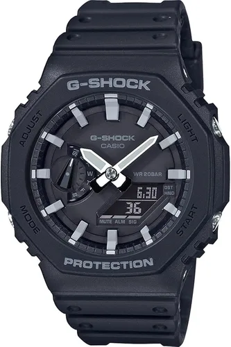 Casio GA-2100-1AER G-Shock Carbon Core Octagon Series Reloj - Negro Correa Negro talla única Se ajusta a todos Correa