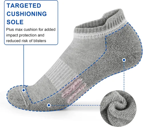 Miniatura 5 de Calcetines tobilleros para mujer, atléticos, para correr, cómodos, acolchados, 356 pares