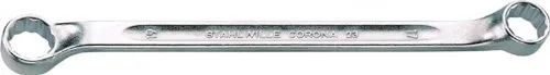 Miniatura 4 de Stahlwille 41071719 - Llave de anillo de doble extremo, hecha de acero de aleación de cromo y cromado, desplazamiento poco profundo con perfil