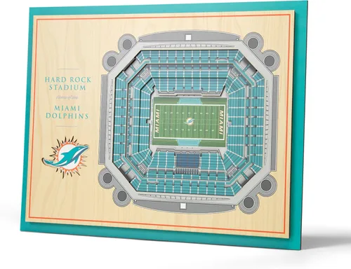 Miniatura 32 de YouTheFan Arte de pared de 5 capas con vista del estadio de la NFL
