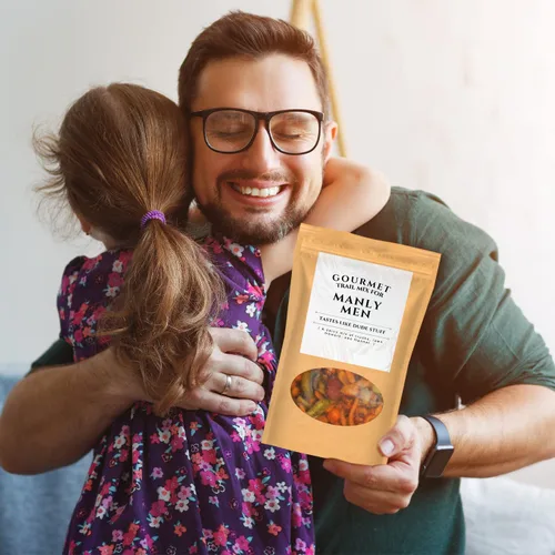 Miniatura 3 de Kepperton Mezcla gourmet de frutos secos para hombres varoniles, ideas de regalo de aperitivos para papá, regalo divertido para papá de hija a papá