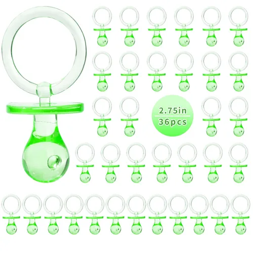 Miniatura 16 de 150 Mini Chupetes para Juego de Baby Shower (5 Colores), Chupetes de Plástico de 0.86 Pulgadas para Baby Shower, Favores de Fiesta de Revelación