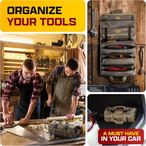 Miniatura 8 de The Ryker Bag PRO - Bolsa oficial organizadora de herramientas con 4 bolsas desmontables y organizador de llaves, para mecánico, motocicletas Bolsa
