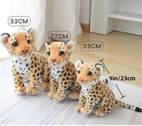 Miniatura 3 de NatureMan Juguete de peluche de guepardo de 9 pulgadas, lindo y realista juguete de peluche de guepardo, regalos para niños y niñas (marrón)