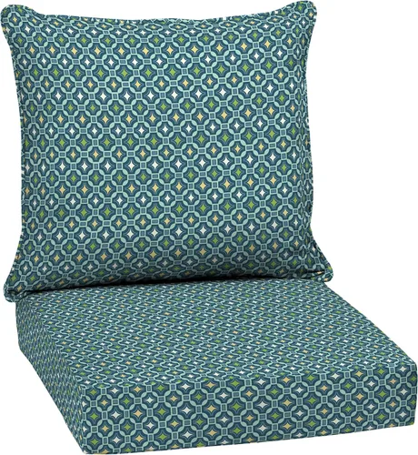 Miniatura 119 de Arden Outdoor Deep Seat Cushion Set, 24 x 24 pulgadas, Cojín para exteriores resistente al clima, a la lluvia y a la decoloración para silla, sofá