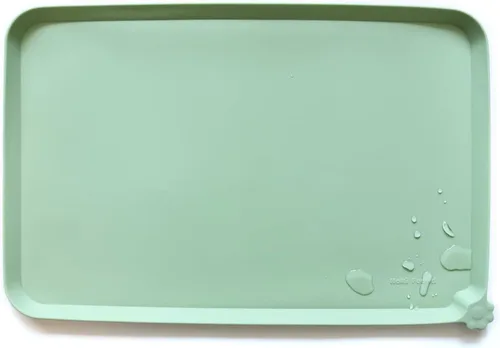 Miniatura 25 de Hoki Found - Bandeja de silicona para comederos de perros y gatos, tapetes impermeables para comida y agua, color cedro oscuro